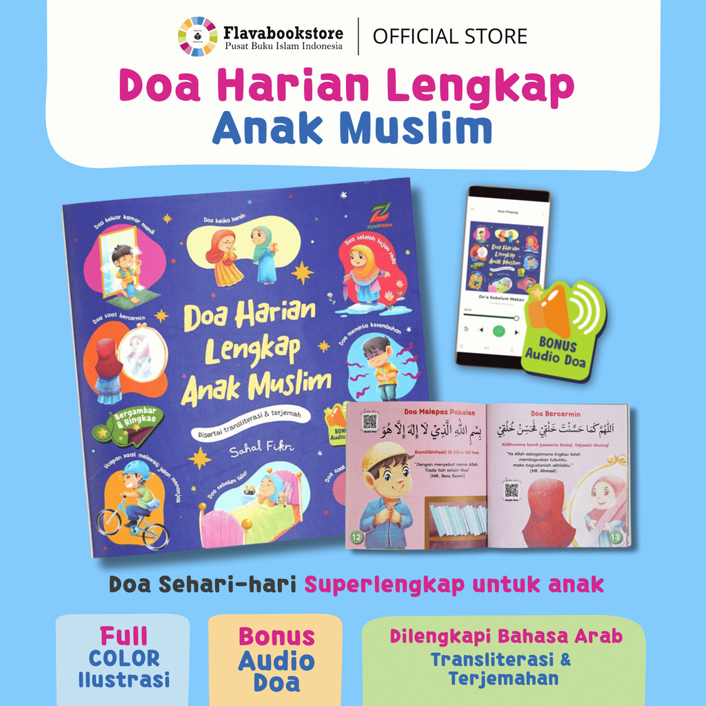 Ziyadbooks - Doa Harian Lengkap Anak Muslim - Buku Belajar Berdoa Keseharian dengan Gambar Menarik