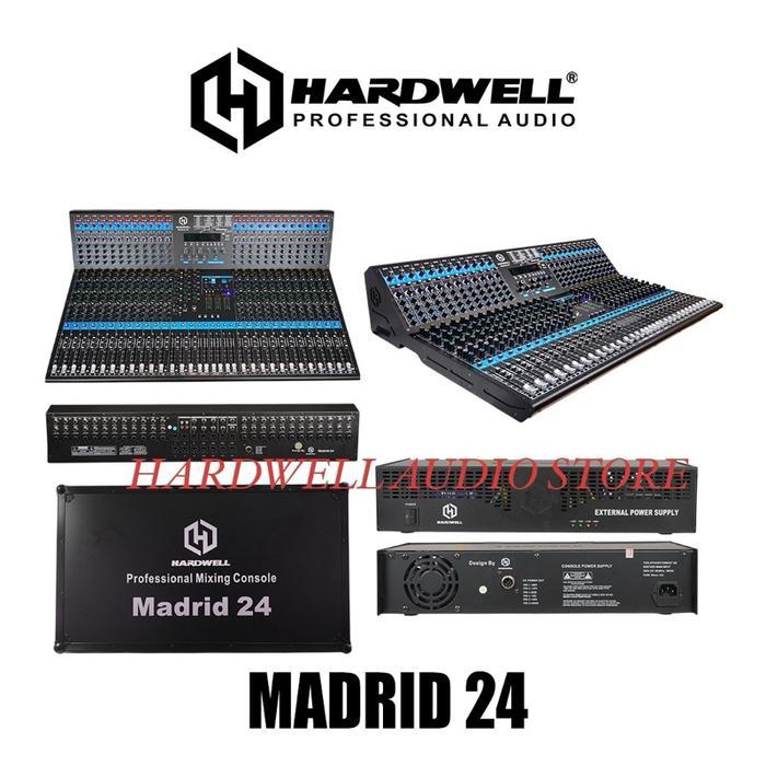 Mixer Audio 24 Channel Hardwell Madrid 24 Original Mixer Hardwell 24 Channel Double Effect & Include