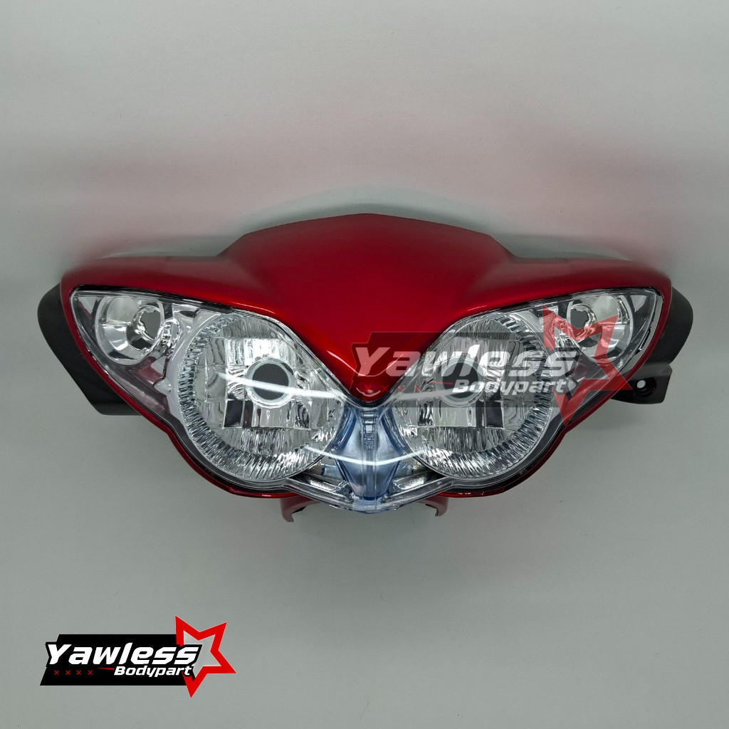 Batok Depan Jupiter Z burhan + Lampu Depan Jupiter Z Burhan warna Merah