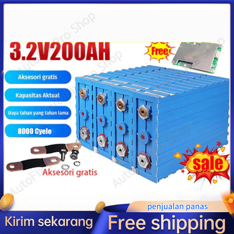 UPS BMS lifepo4 Baterai 12V CATL 200AH Baterai Baterai Surya Kekuatan Besar 3.2V 30ah/120ah/200ah Ba