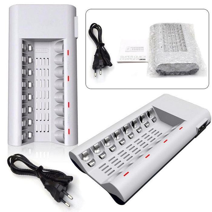 CHARGER BATERAI 8 SLOT AA dan AAA HIGH QUALITY MURMER