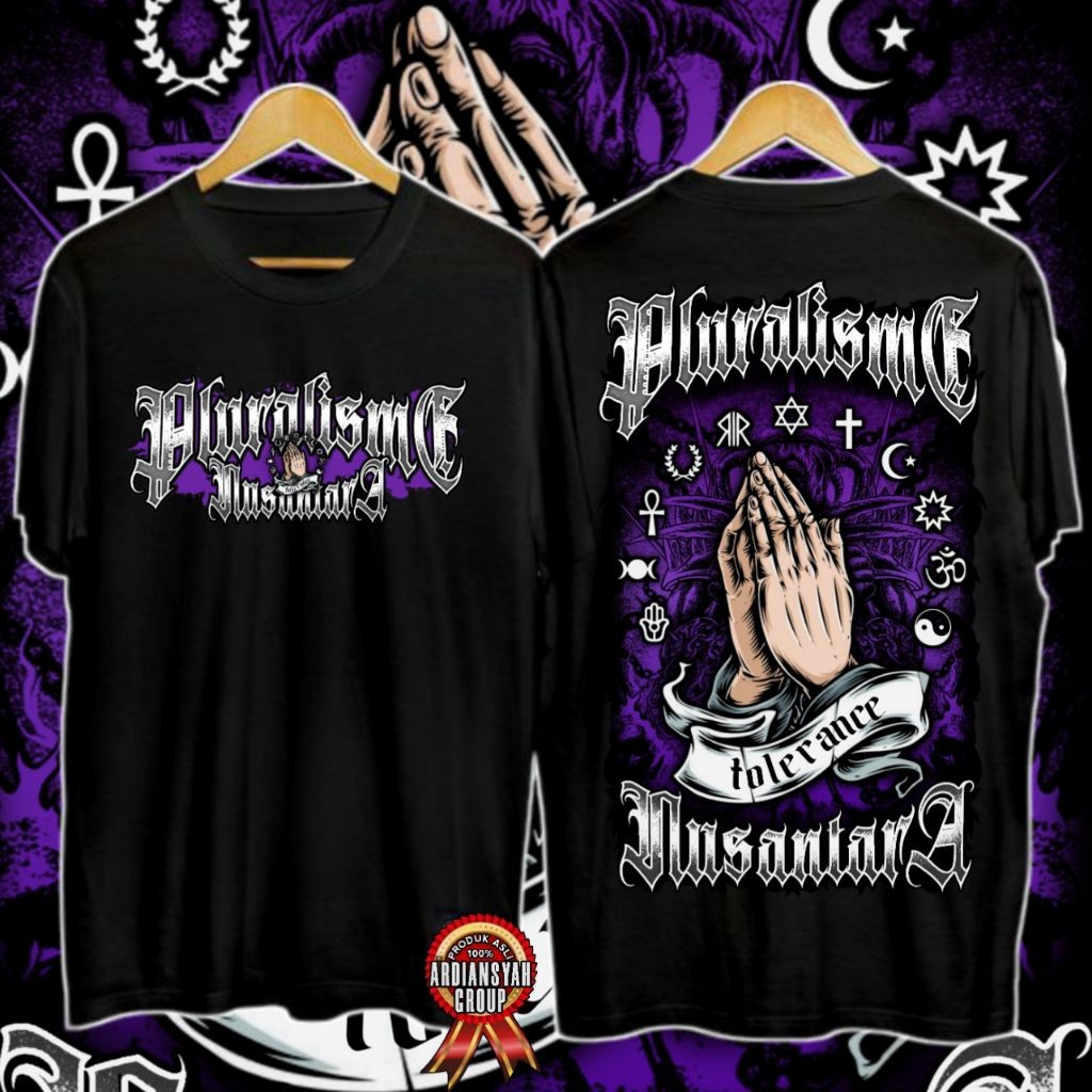 Kaos keren pluralisme tolerance tangan keren