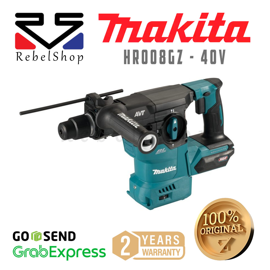 Makita Cordless Baterai Rotary Hammer Drill Mesin Bor Beton 40V + Unit Only - HR008GZ