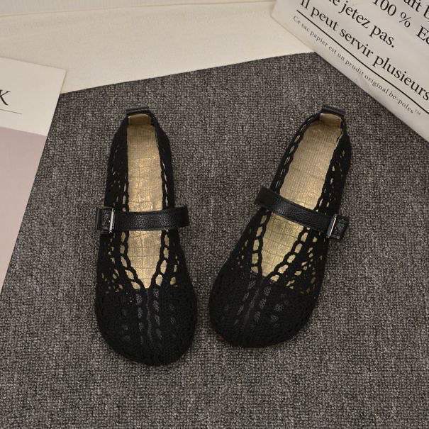 Sepatu kain utara tua, sepatu wanita tunggal, sepatu kacang berlubang