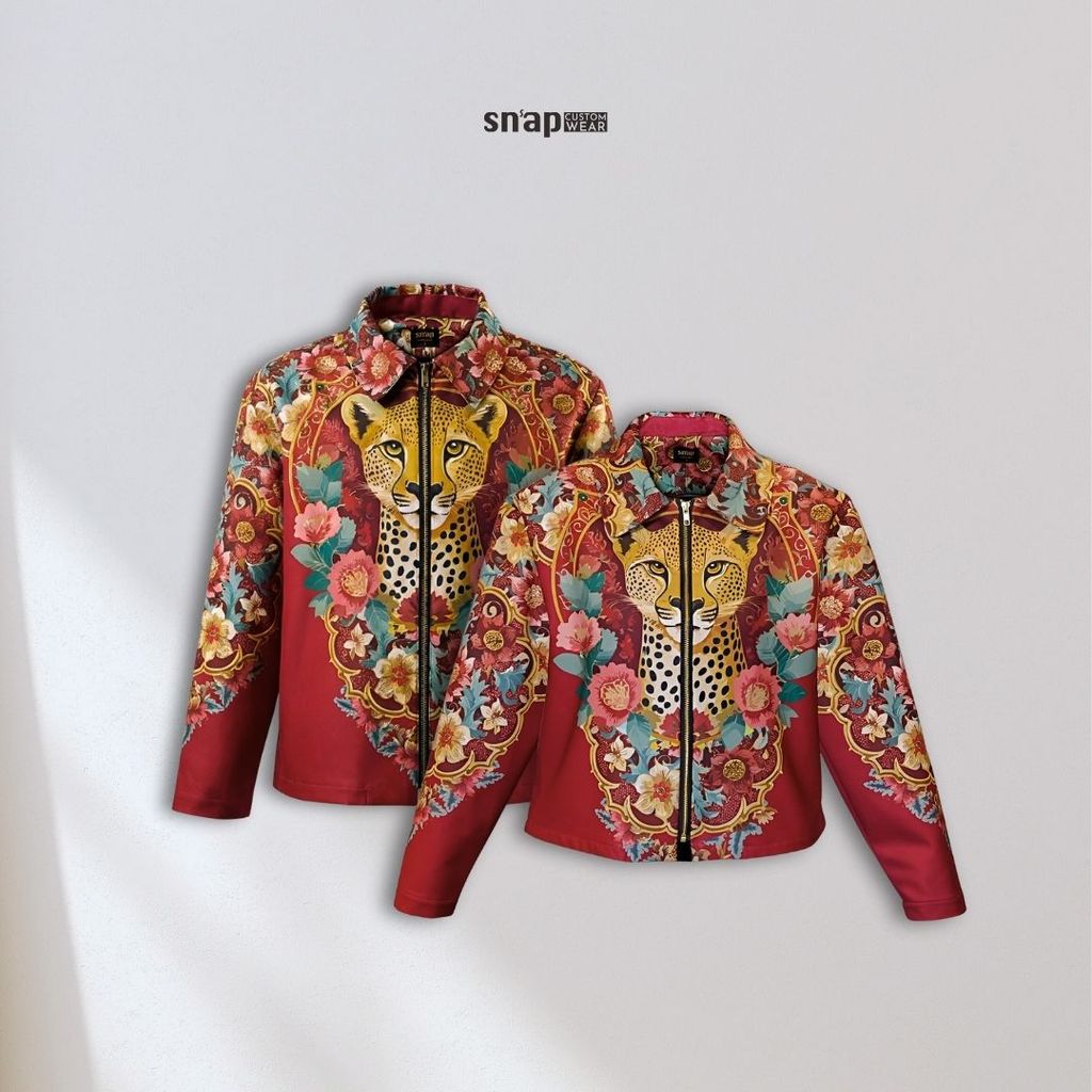 SNAP | Couple Work Jacket Cheetah - Unisex Pria Wanita Ethnic Luxury Non Formal - Nusantara Indonesi