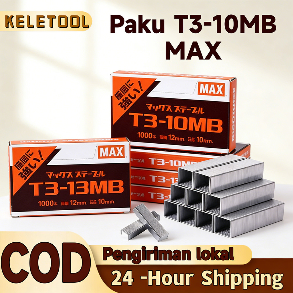 Isi Stapler Tembak Max T3-10MB 30 Kotak Isi Stapler Gun Tacket Jarum Khusus Pistol Paku Isi Staples 