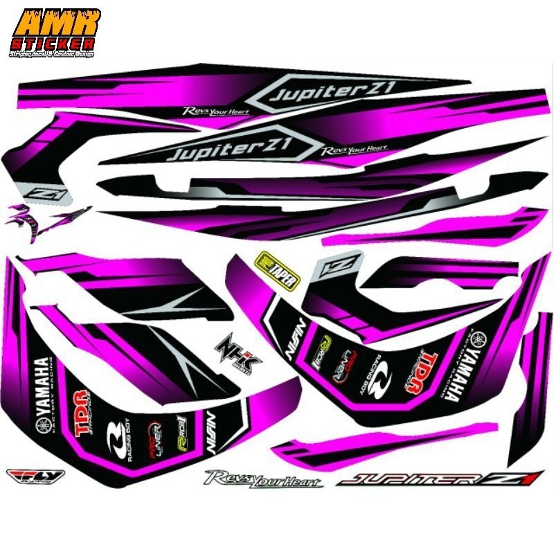 striping jupiter z1 semi Decal grafis racing striping sticker jupiter z1