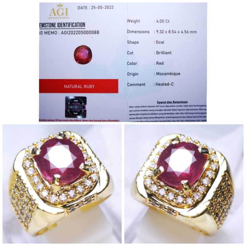 Natural Permata Red Ruby MOZAMBIQUE LUSTER High Qualty