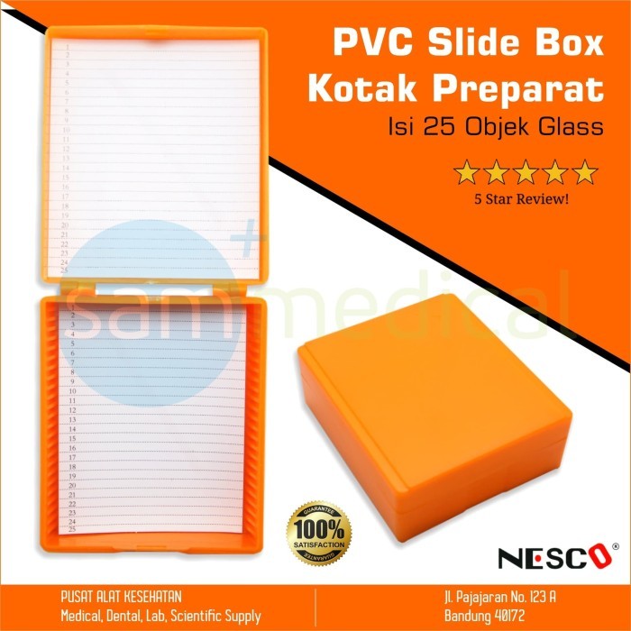 Nesco PVC Slide Box / Kotak Preparat isi 25 Objek Glass