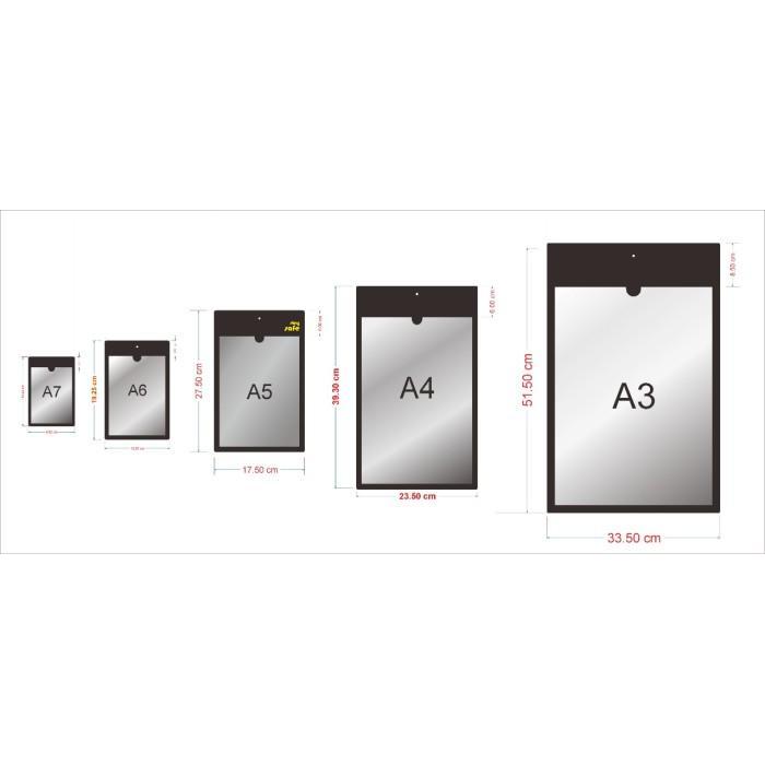 Acrylic Pocket Frame / Akrilik Thicker / Akrilik Pocket Hitam 2mm - A3, LANDSCAPE