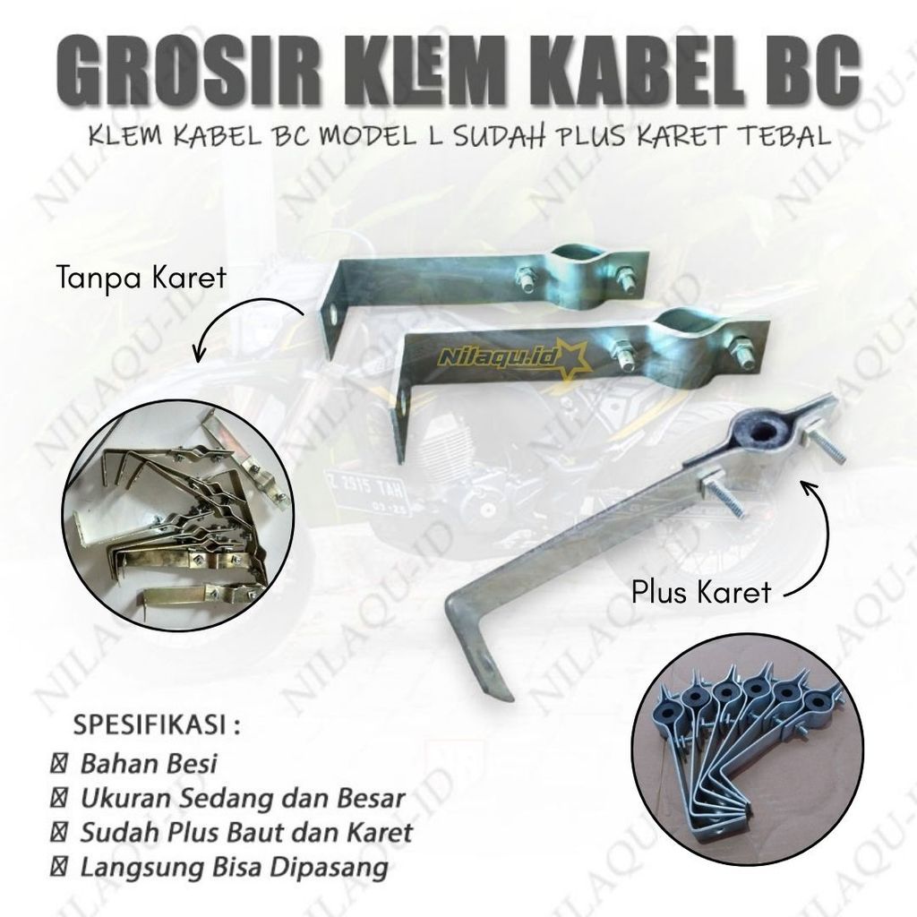 Klem L BC Isolator Kabel Penangkal Anti Petir Grounding Rod Clamp Rod Grounding Clam Ground Rod Clem