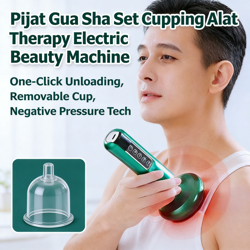 Alat Pijat Elektrik Gua Sha Therapy Set Cupping /Elektrik Guasha Elektrik