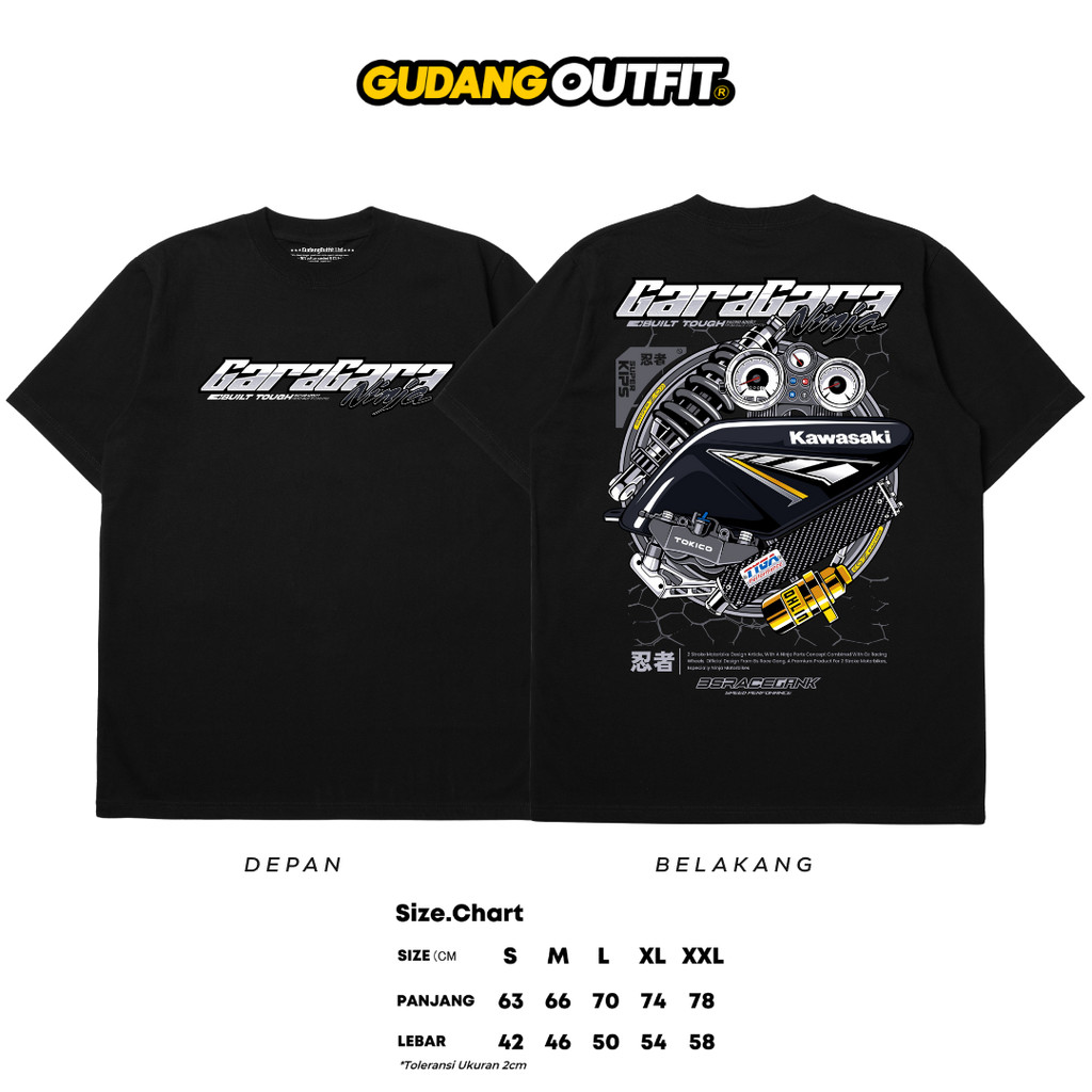 Kaos Gara Gara Ninja 2Stroke 2Tak Ninja Indonesia Original Unisex - T Shirt two Stroke Ninja ss