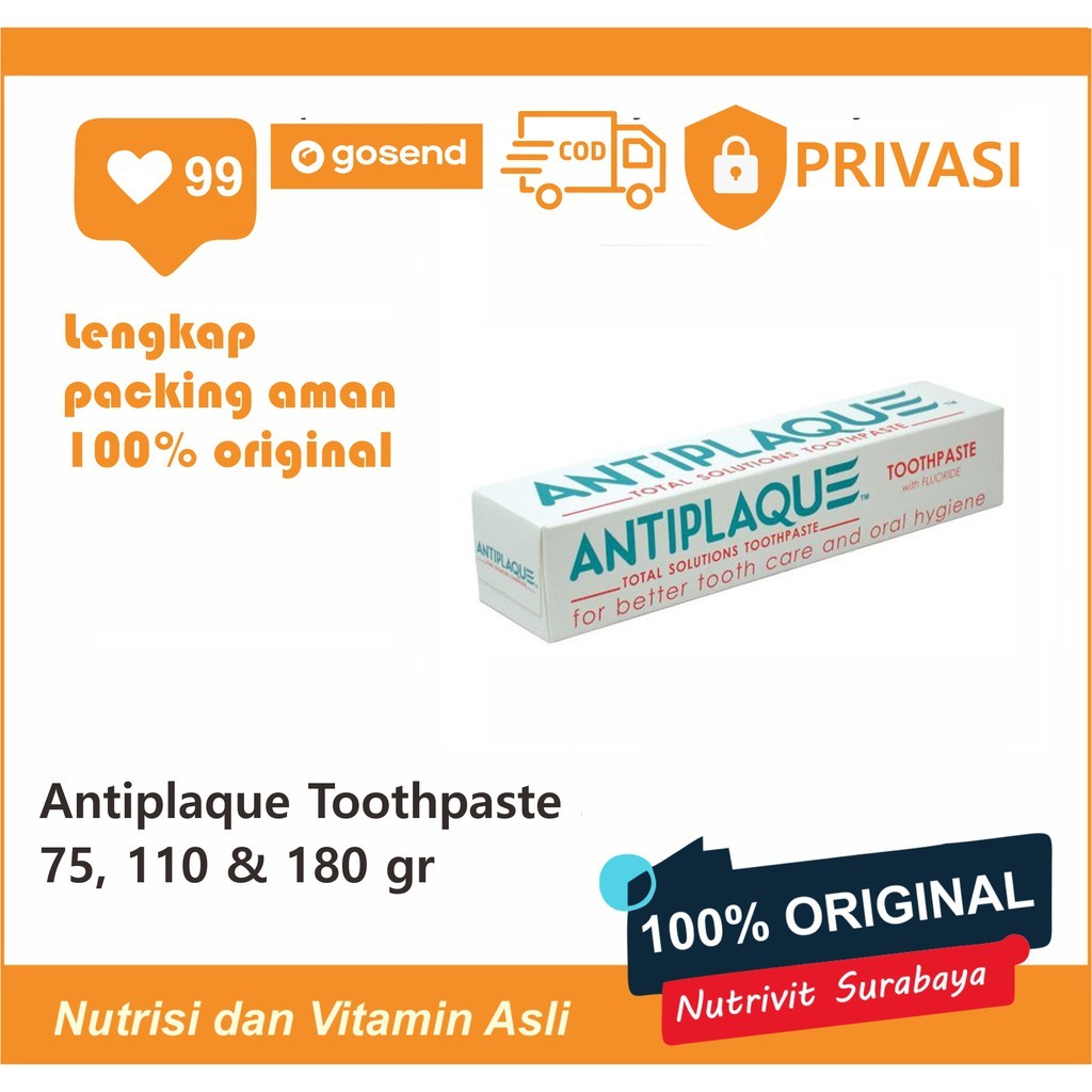 Antiplaque Toothpaste 75/110/180 GR