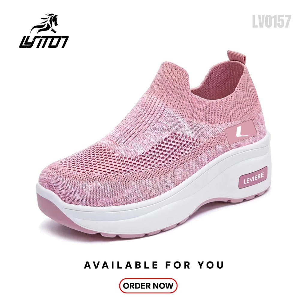 LYT FREE BOX Sepatu Rajut Sepatu Sport Wanita LV0506
