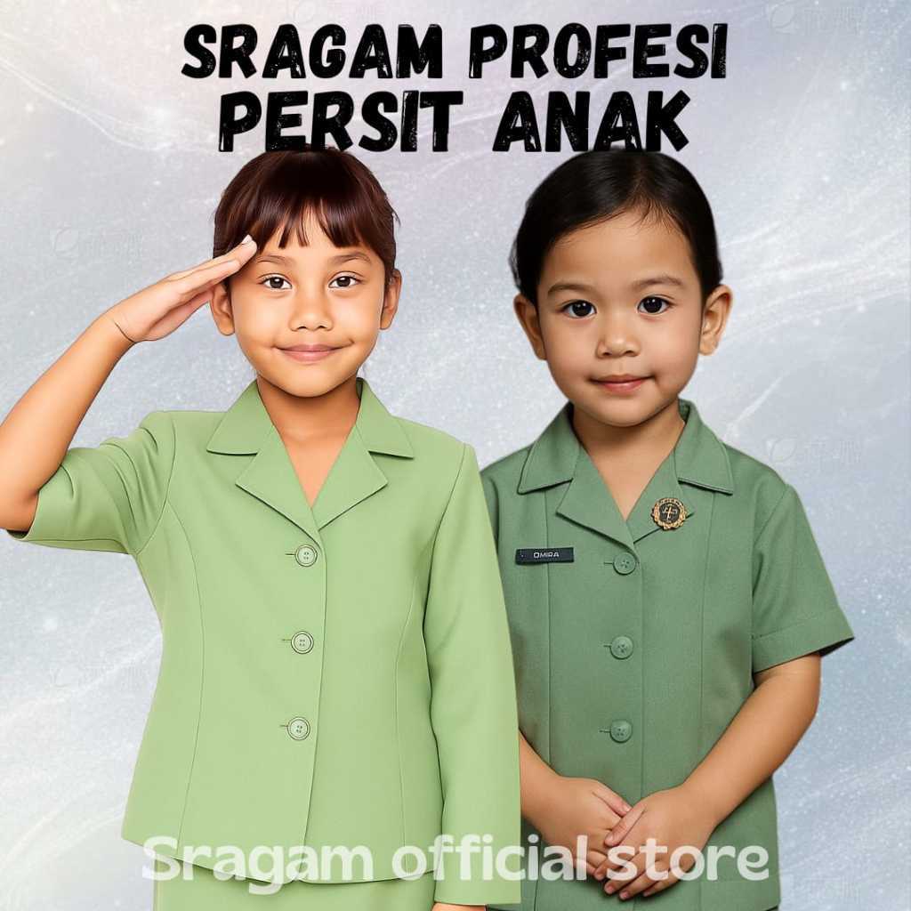 By Sragam Official Store SRAGAM  Baju Anak persit Baju persit anak bahan mirip dengan Persit dewasa 