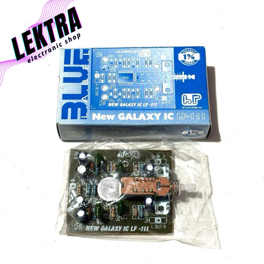 Kit LF-111 Blue Label New Galaxy IC 4558 Hifi Stereo DC 12v Primer