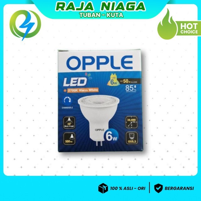 LED OPPLE MR16 6W DIMEBEL LAMPU LED