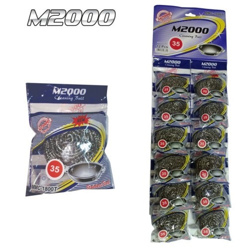 (PJ)Sabut Stainless Kawat Cuci Piring Ekonomis M2000 (6 Pcs)