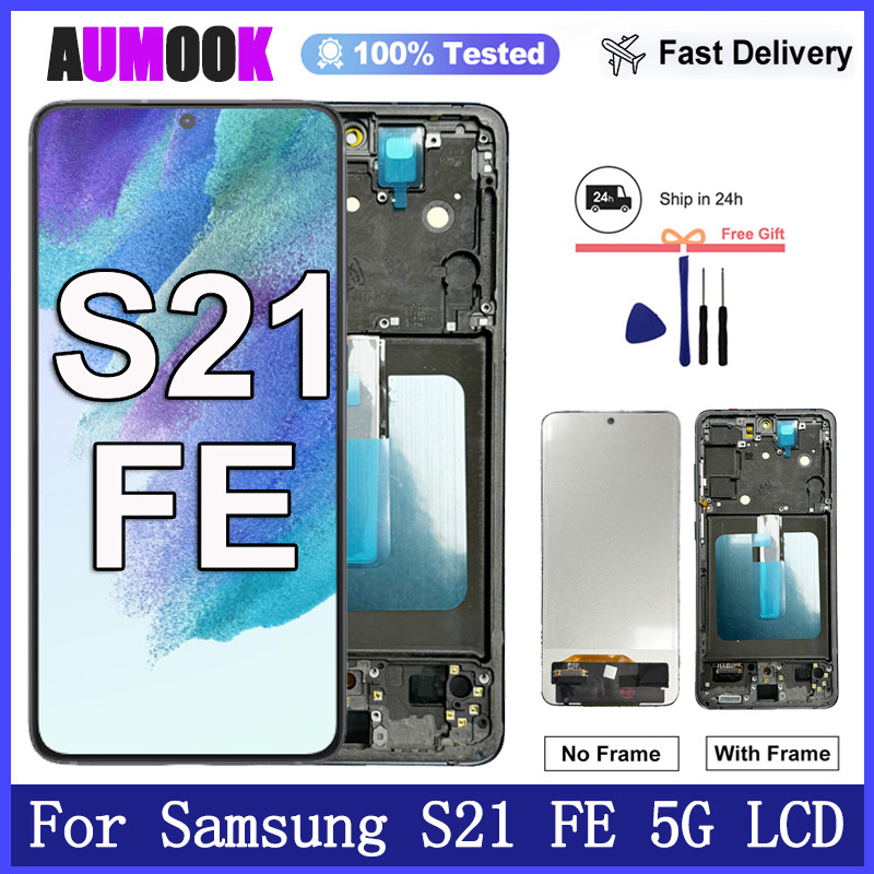 6.4''New AMOLED Display For Samsung Galaxy S21 FE 5G LCD Display Touch Screen Digitizer For Samsung 