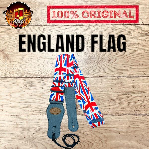 Strap Gitar Import ginal Strap Police  Strap Slash Strap Catur - Bendera Inggris