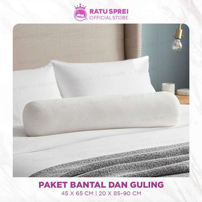 RATU - Paket Bantal Tidur Dacron Bantal Hotel Guling Empuk Bantal Dacron Nyaman - PAKET 1SET