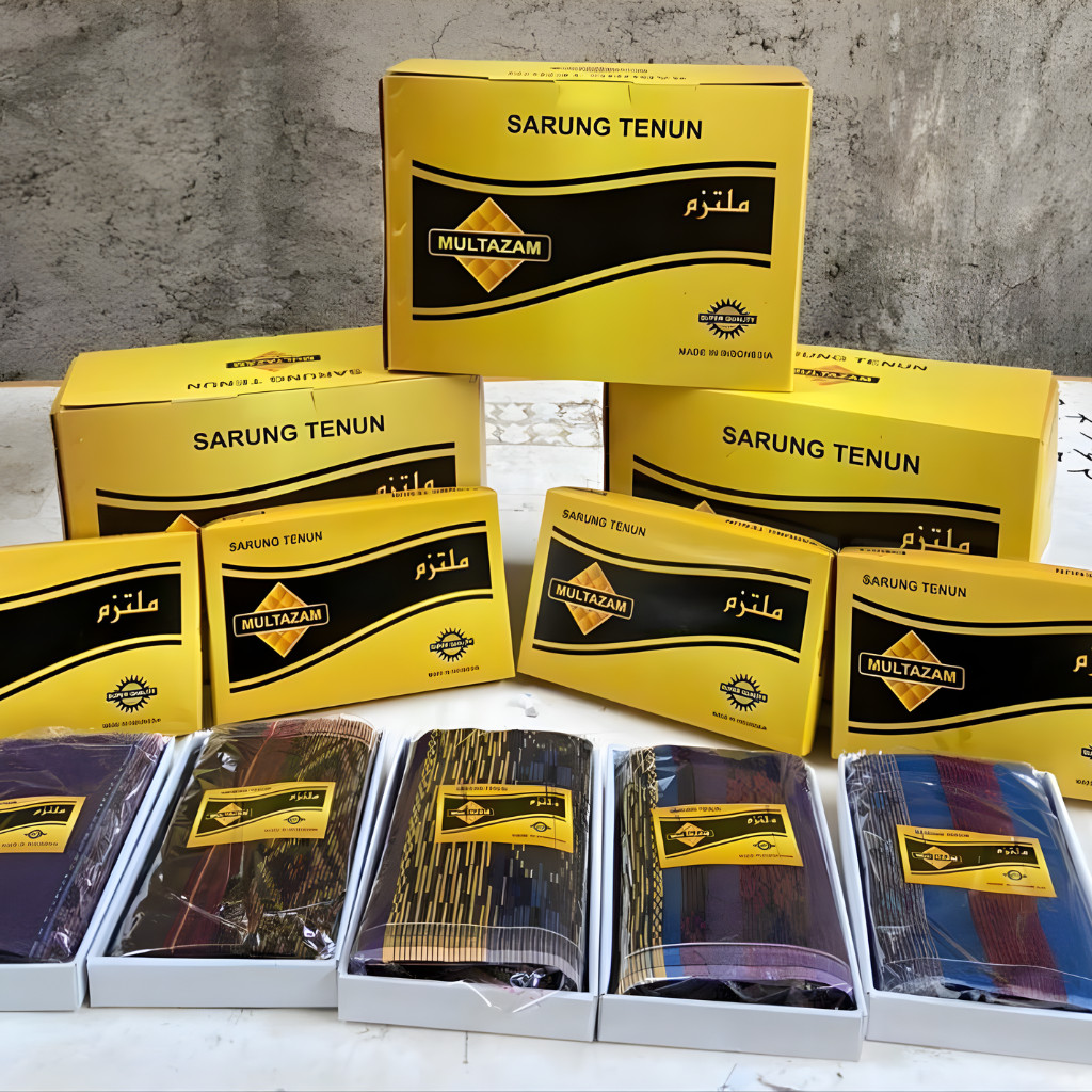 Multazam Sarung Tenun Dewasa | Sarung Pria Sholat Adem Lembut Halus Grosir Ecer