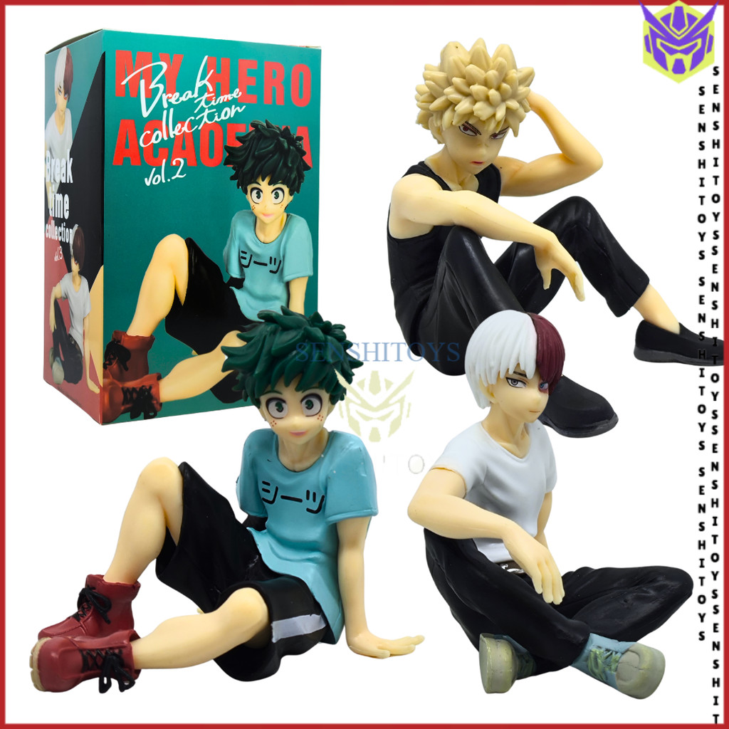 Anime Action Figure Boku no Hero Bakugo Deku Todoroki Break Time Casual