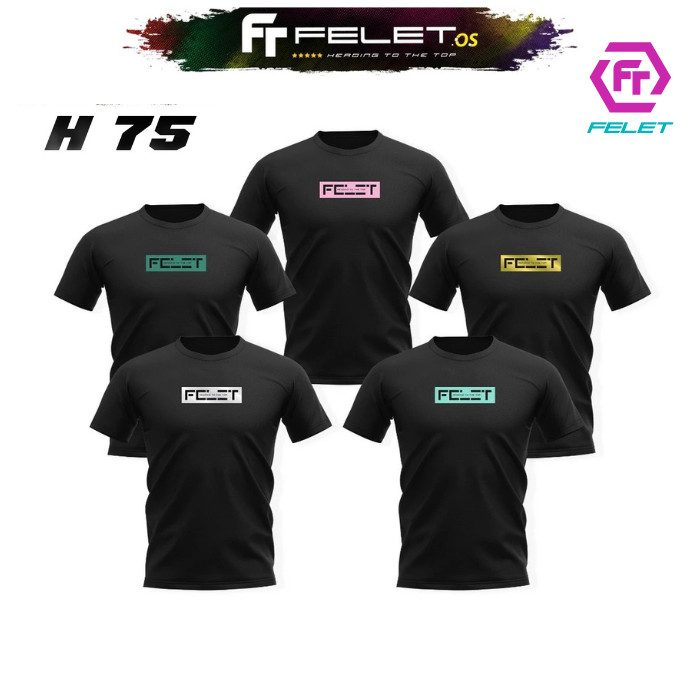 Felet H75 PLAIN Badminton Shirt - Kaos Badminton Original Felet