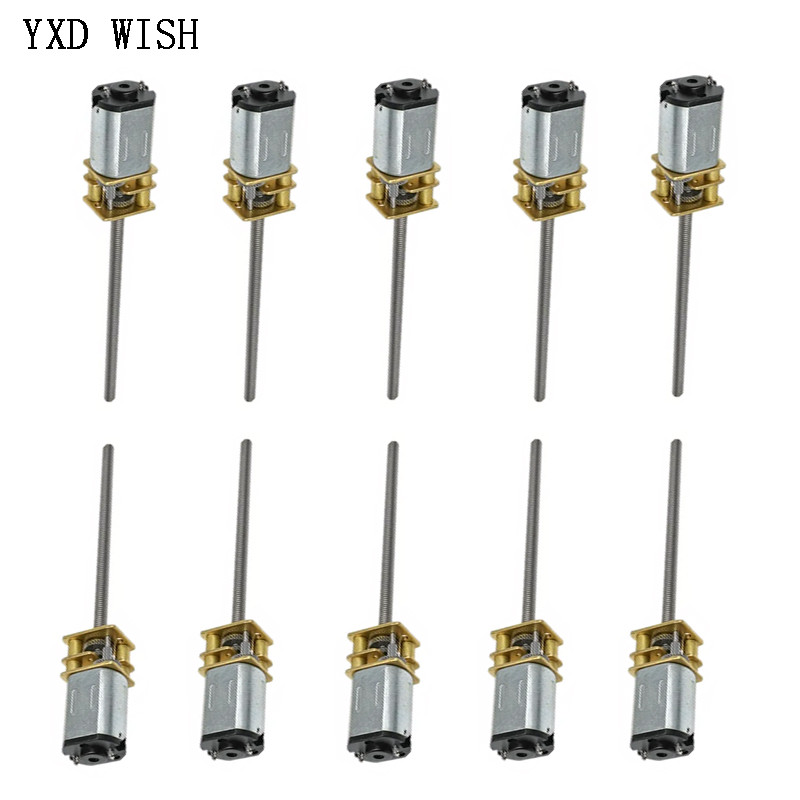 10pcs GA12-N20 M4*55 Micro Metal Gear Motor DC 3V 6V 12V Gear Wheel Gear Motor 50RPM 100RPM 200RPM 5
