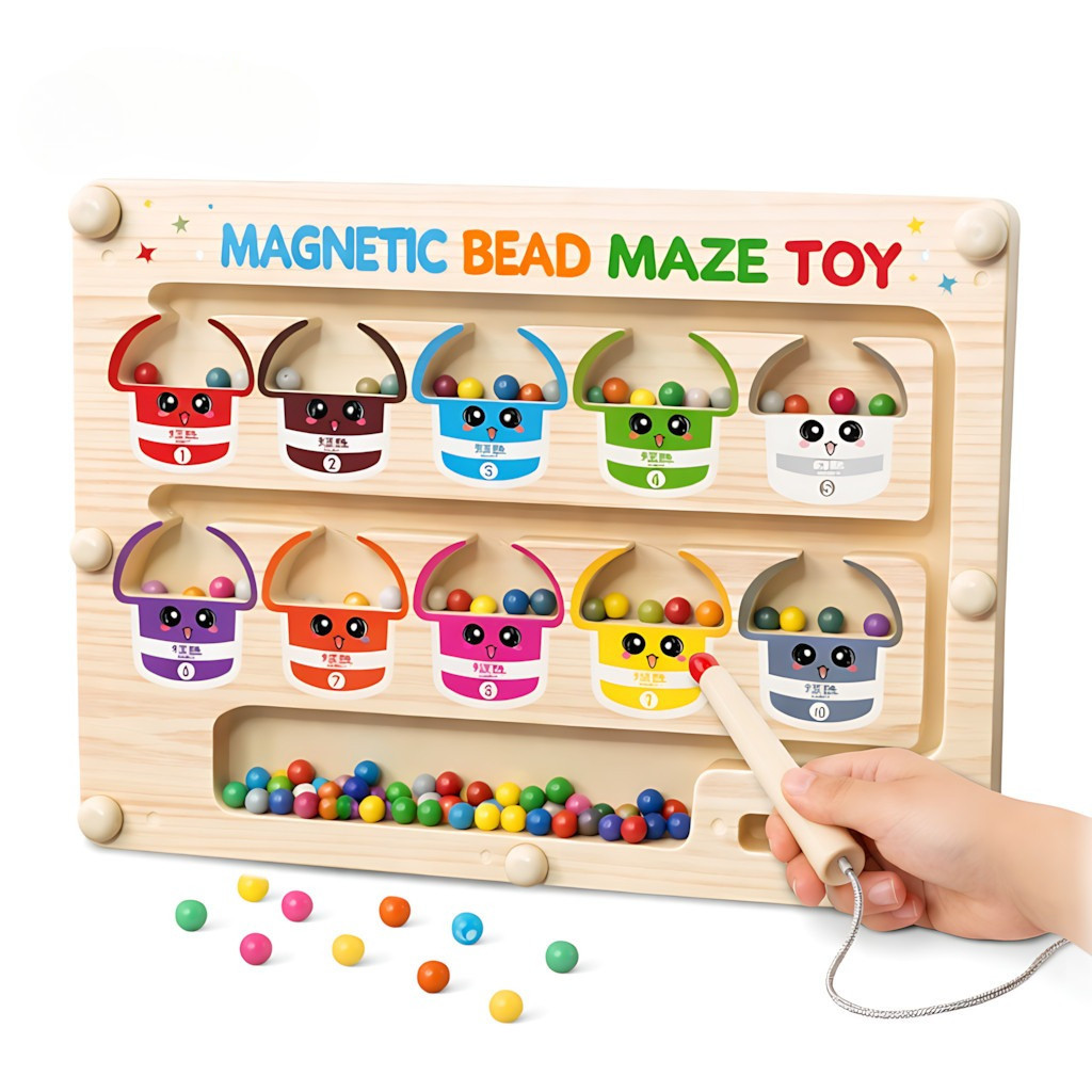 Mainan Papan Edukasi Magnet Bola Maze Anak MAGNETIC BEAD COUNTING MAZE 9003/9004