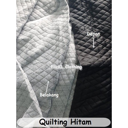 0 Kain Quilting Dakron Bahan Parasut Quilting Padding Parasit Quilting Dakron Hitam 2oz 3oz 4oz 6oz