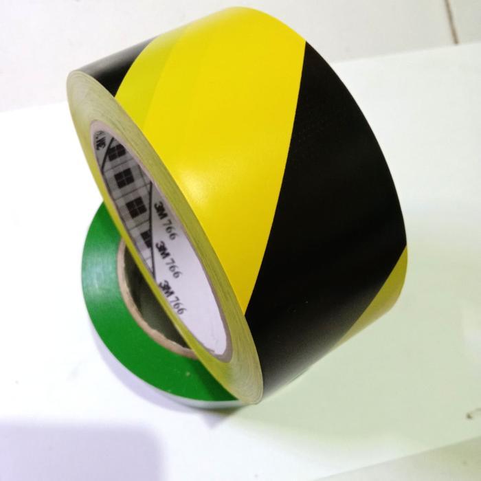 Lakban Lantai 3M 766 kuning hitam - Isolasi Lantai Vinyl 2" x 33 meter