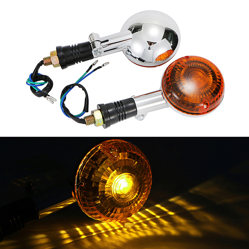 1 Pair Motorcycle Turn Signal Light Lamp Incator Amber Blinker For Yamaha Virago XV250 XV535 XV920 X