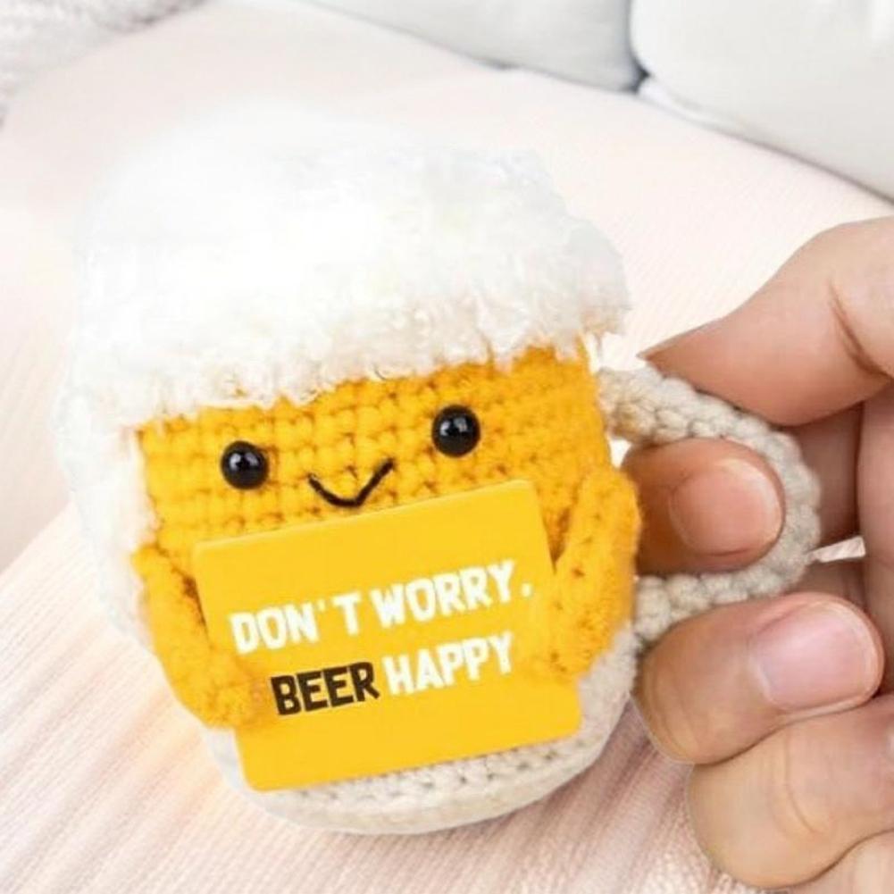 Knit Cup Sleeve Hand Croeted Beer Coffee Mug Cover Cute Cozy Friendship Gift Positive Energy Home De