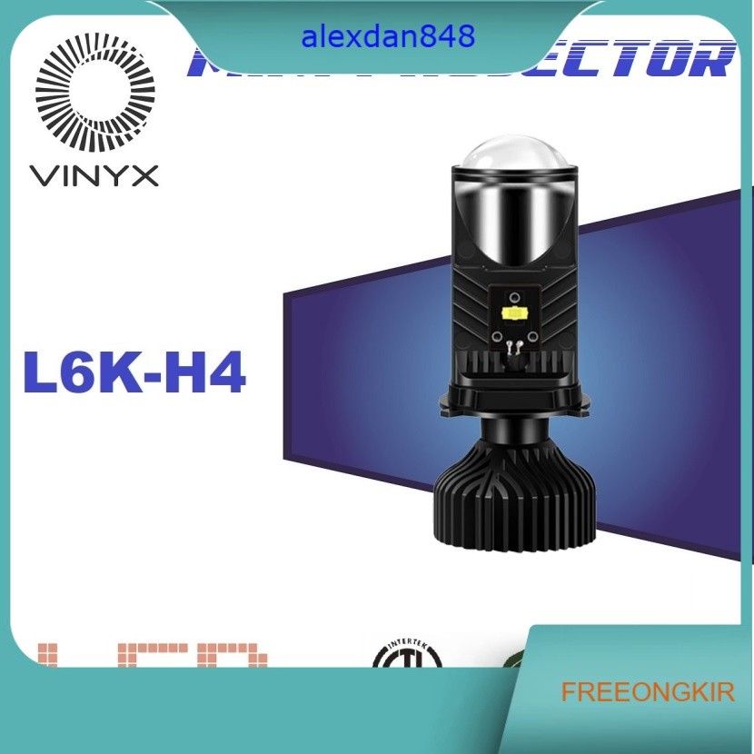 Lampu LED Headlamp Projie H4 Mini Projector Lens 50 Watt Lensa Mobil Motor Y6 Y6D Y9 L6K-H4 Headligh