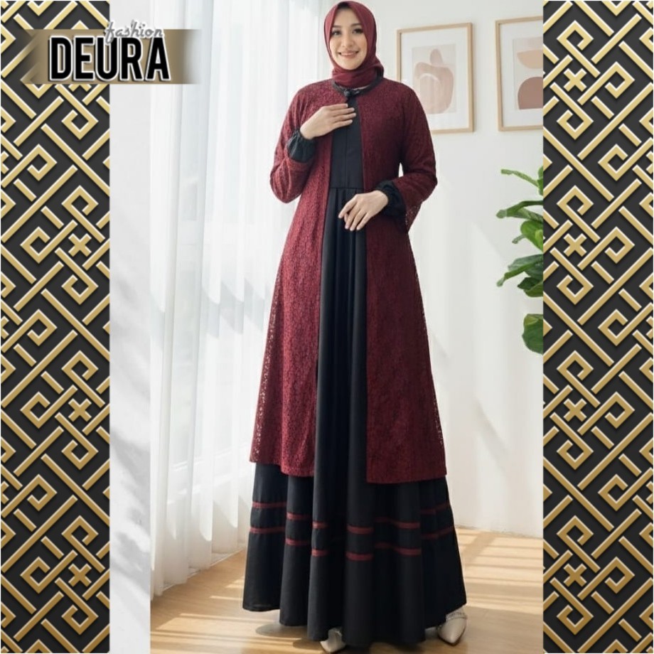 DEURA FASHION - Gamis Lebaran Deura SD-528 / Gamis Deura Terbaru / Gamis Pesta Mewah