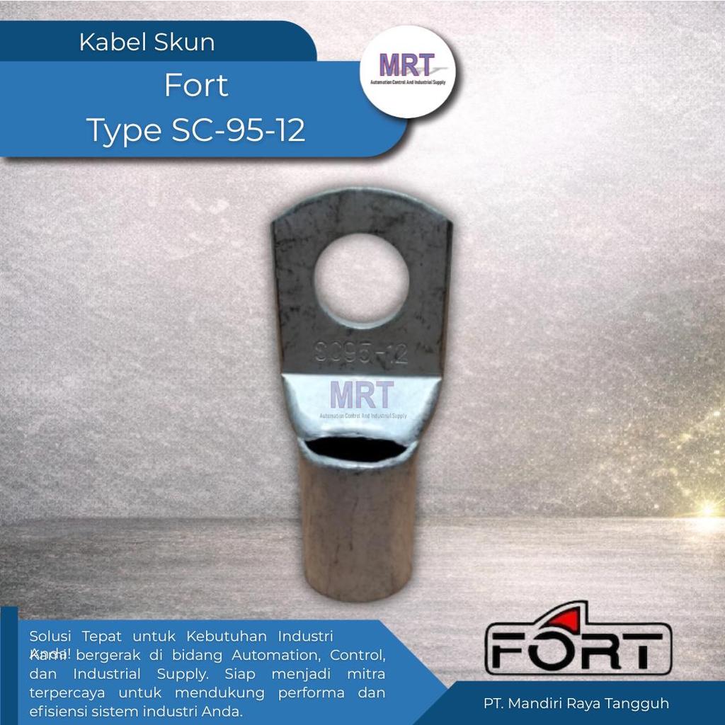 Skun Kabel Fort SC-95-12 – Cable Lug 95mm² Lubang 12mm | Skun Tembaga SC95-12 Heavy Duty
