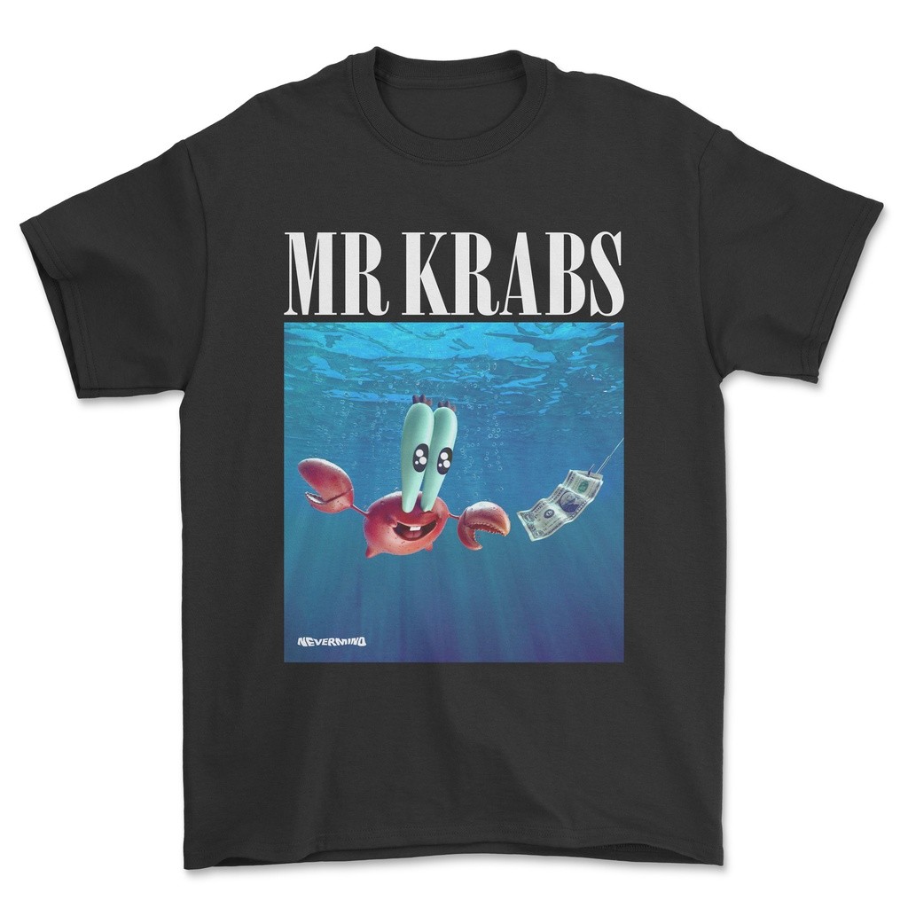 (COD) KAOS SPONGEBOB MR KRABS NEVERMIND - TSHIRT ANIMASI