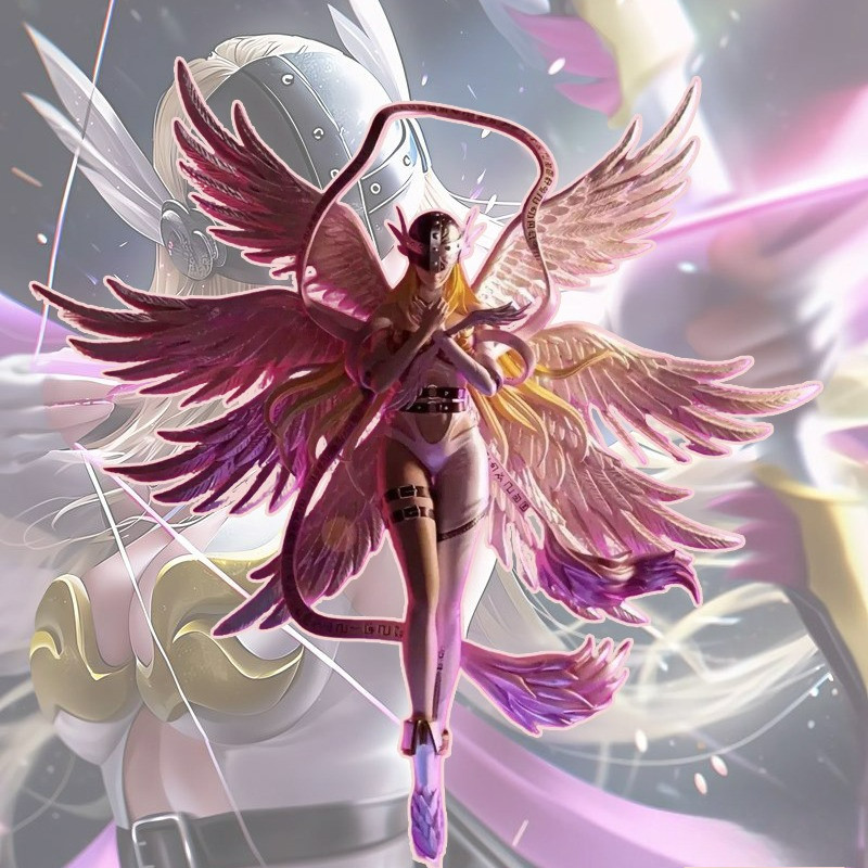 gimon Adventure Figure Angemon Action Figurine Angewomon Statue 28cm Pvc Collection Desk Ornament Mo