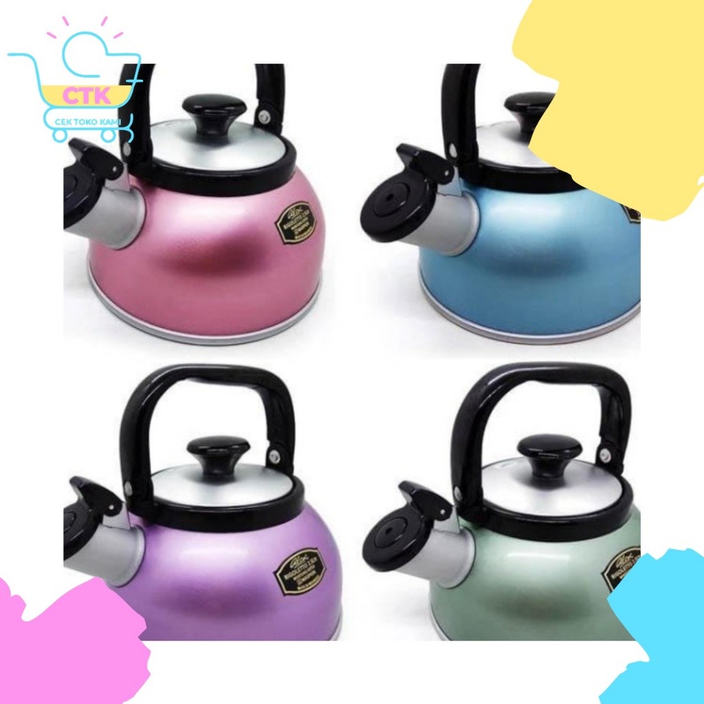 Maspion Mikado Rigoletto Kettle Ceret Bunyi Siul 2.5L 3.5L