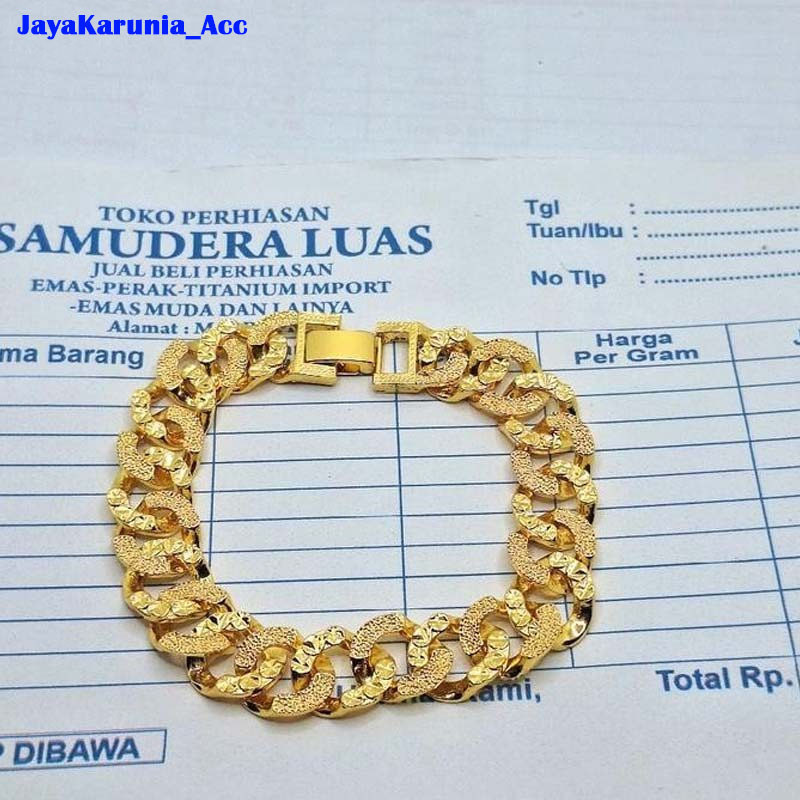 gelang tangan model sisik naga elegan berlapis emas muda free surat dari toko