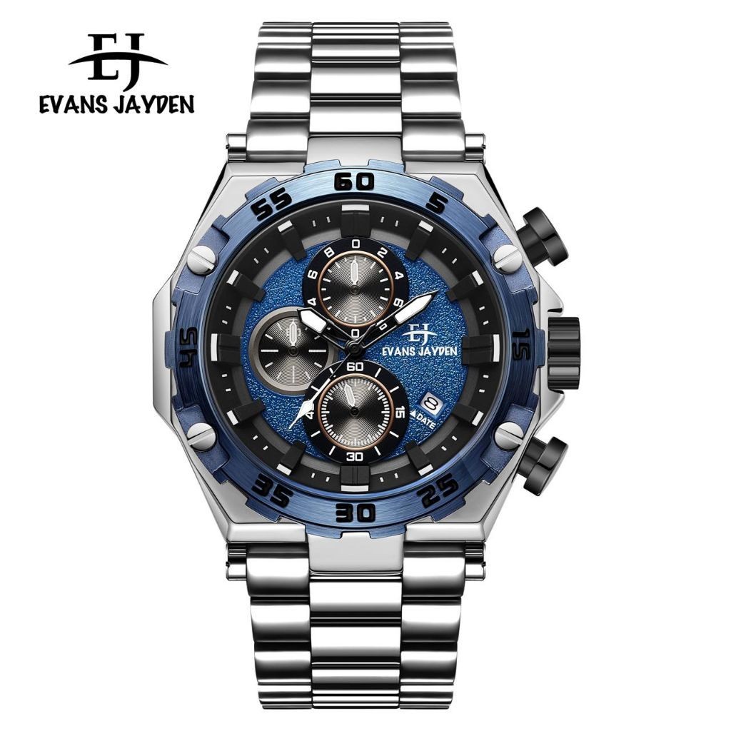 BUY 1 GET 1.. Jam tangan pdria EVANS JAYDEN ORIGINAL CHRONO AKTIF SEMUA 9840 RT