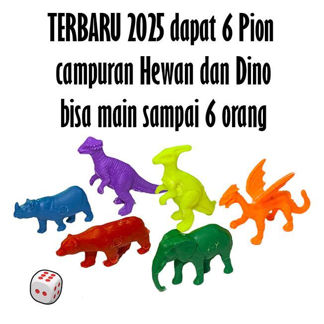 Permainan LUDO - Ular Tangga 6 Orang Anti Air Anti Luntur Game Board Jumbo - ULAR TANGGA 6 ORANG