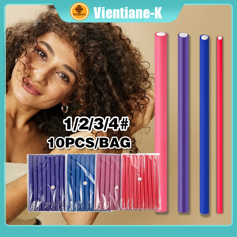 10pcs Roll Sosis Rambut Roll Keriting Rambut Roll Sosis Curly Rambut