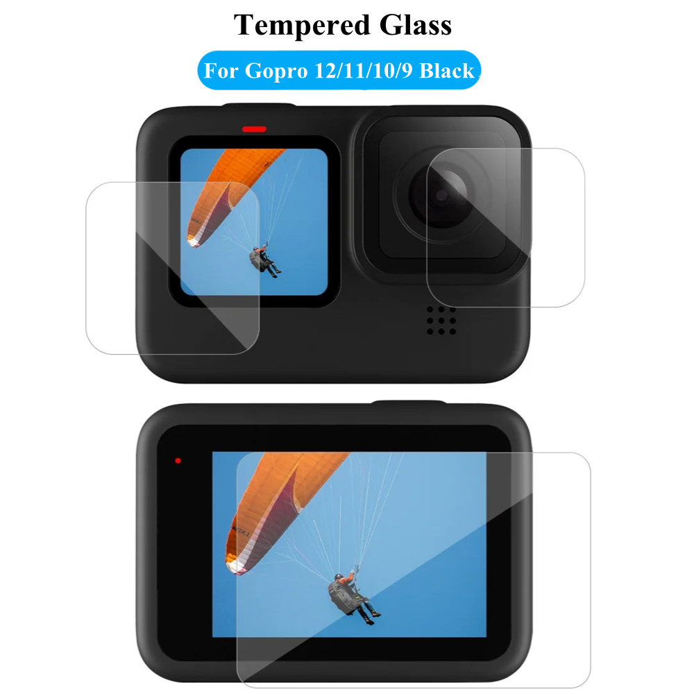 Tempered Glass Screen Protector for GoPro Hero 12 11 10 9 Black Lens Protection Protective Film for 
