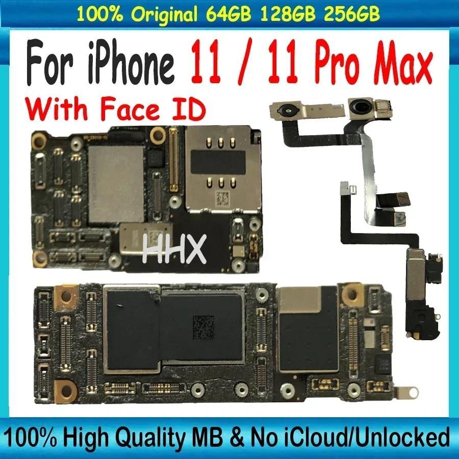 Fully Tested for IPhone11 Pro Max Logic Board Motherboard No/With Face ID Unlocked Mainboard Clean I