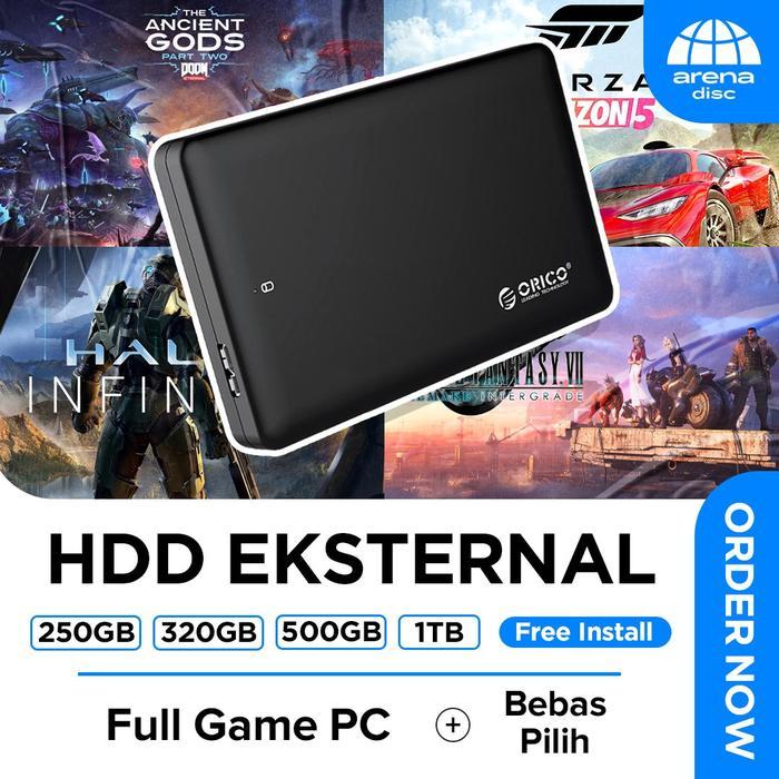 TurboPC HDD Hardisk Eksternal 250GB 500GB Full Isi Game PC/Laptop - 320GB