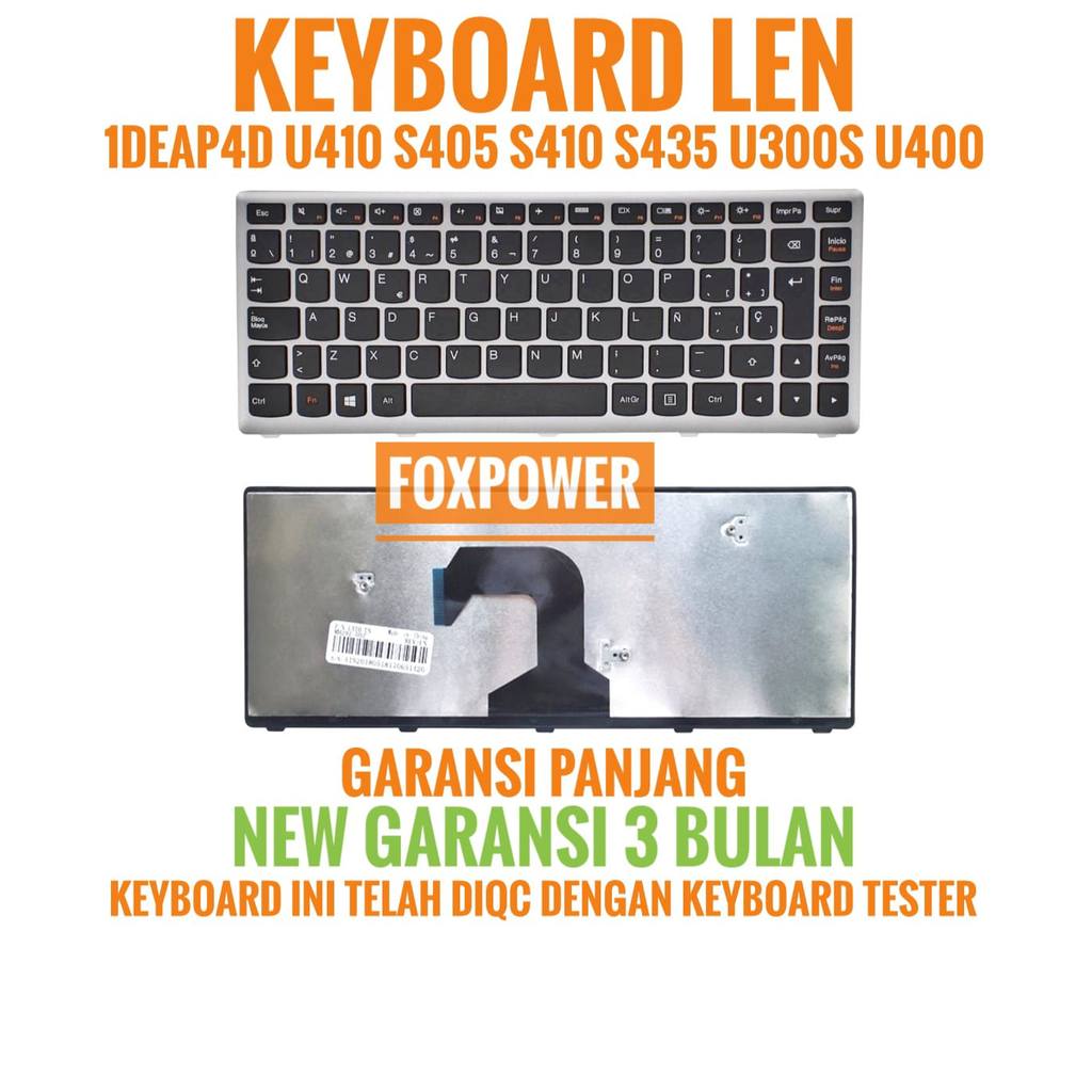 Keyboard Lenovo IdeaPad U410 U410-ITH U410-IFI S405 S410 S435 U300S U400 - Black