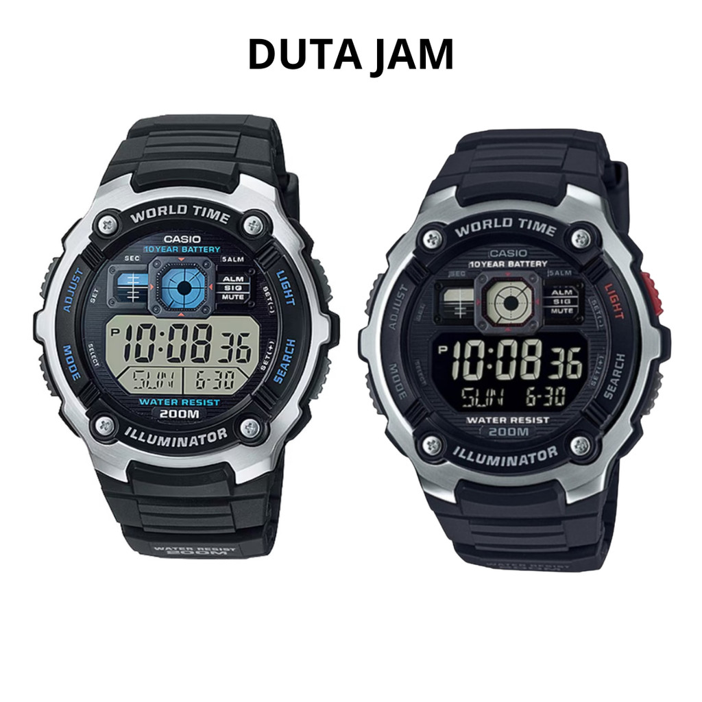 JAM TANGAN PRIA CASIO AE-2000W-1BV AE-2000W-1AV AE2000W RUBBER STRAP ORIGINAL